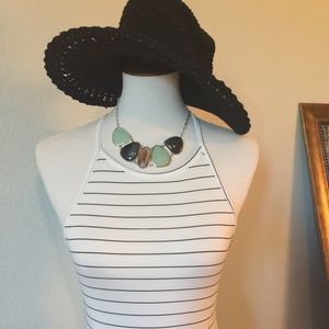 NWT Striped Cami with Y Back